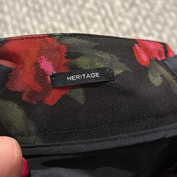 Talbots floral rose Heritage Pants silk cotton blend - Picture 8 of 9